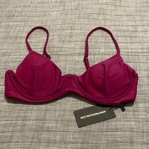 Pink Colada Underwire Bikini Top Magenta Pink Medium NEW